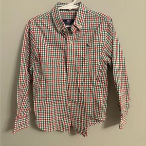 Vineyard Vines Red and Green Plaid Shirt